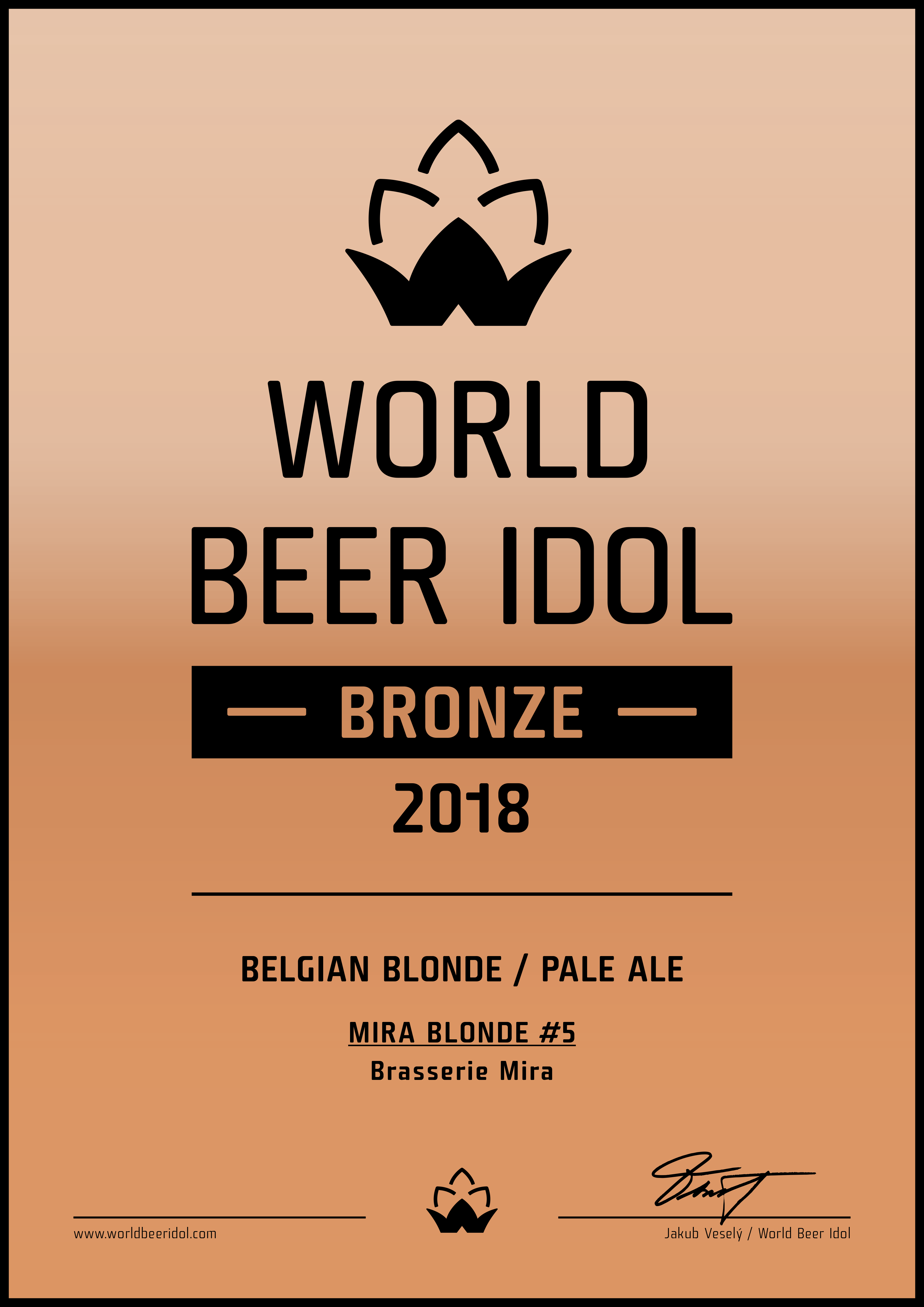 World Beer Idol Bronze 2018